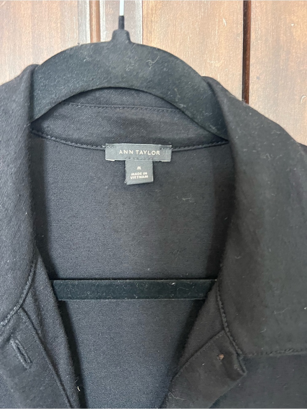 Ann Taylor Classic Black Shirt Dress - Picture 2 of 4
